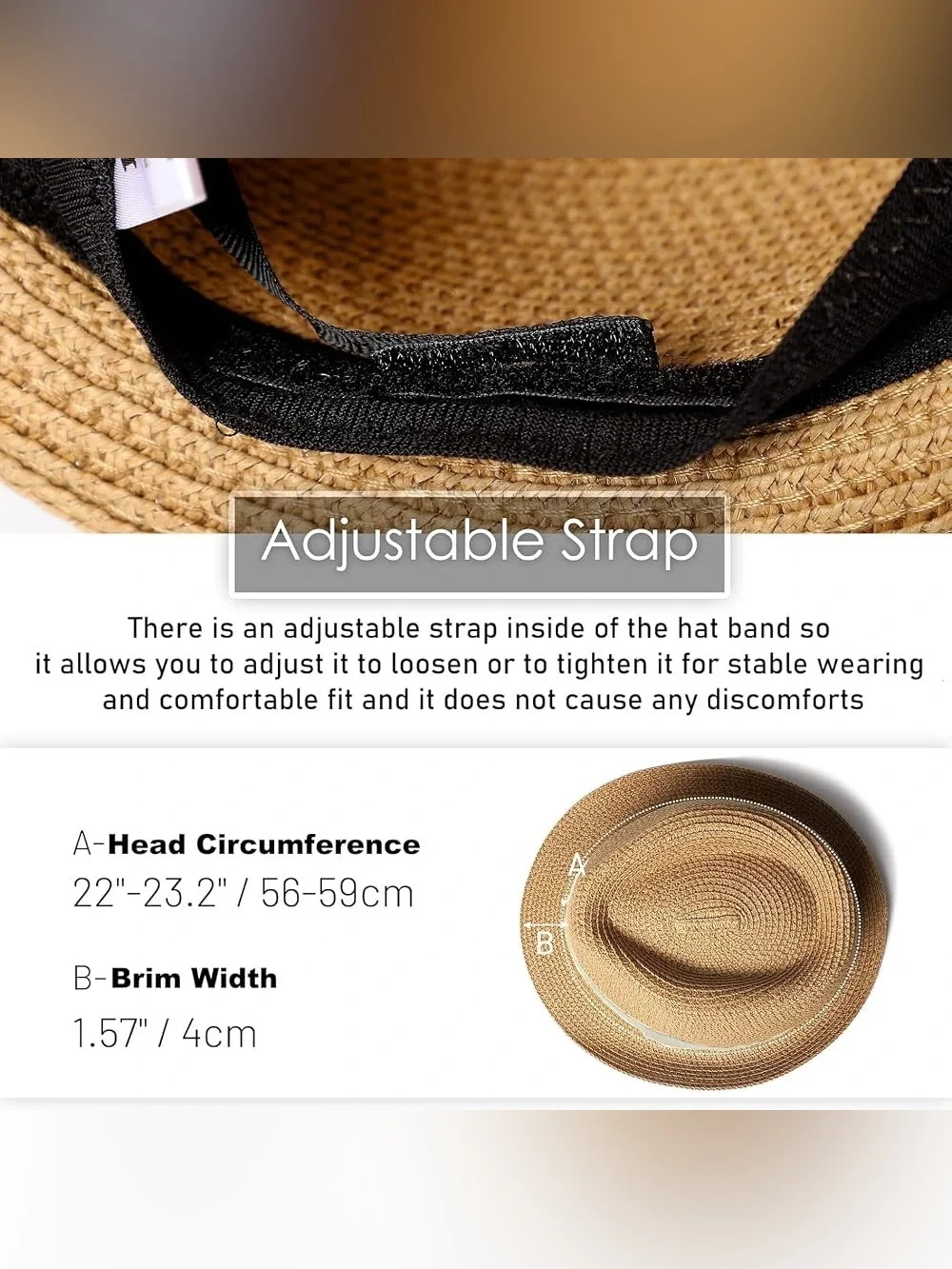 NWT Natural Straw Hat - UV Protection - Beach Hat